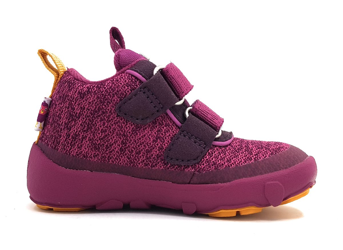Affenzahn Low Boot Knit Happy Bird 00844-40008 Rot Berry Pink