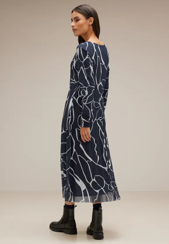 Street One Mesh Plissée Midikleid