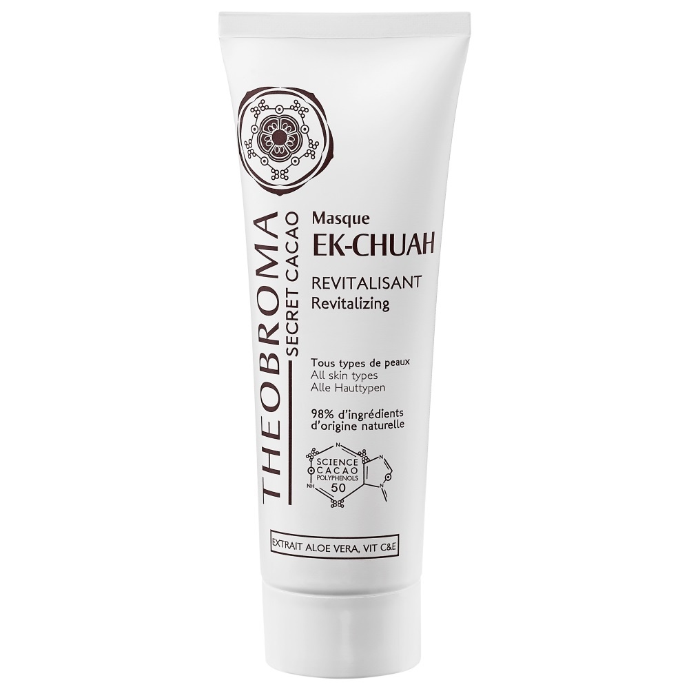 Theobroma Secret Cacao Masque EK-CHUAH, la Force du Cacao Masque Revitalisant .Nourrie en profondeur, hydratation longue durée.