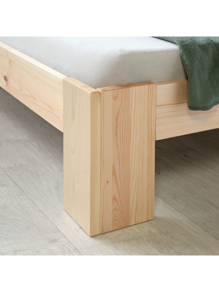 Homestyle4u Holzbett 90x200 mit Lattenrost in Braun günstig kaufen