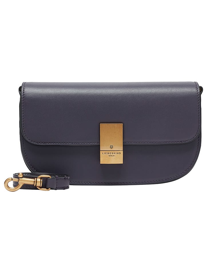 LIEBESKIND BERLIN Leder-Umhängetasche in Dunkelblau - (B)22 x (H)12,5 x (T)4 cm günstig kaufen onesize