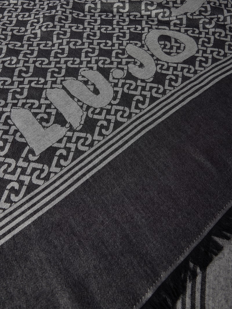 Tuch mit Allover-Muster Modell 'jaquard' in schwarz