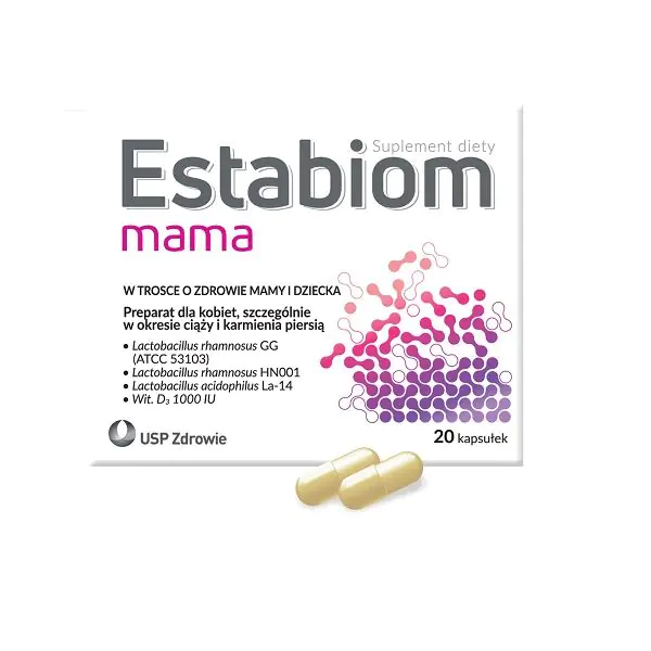 „Estabiom Mama“, preparatas moterims, ypač nėštumo ir žindymo laikotarpiu, kapsulės
