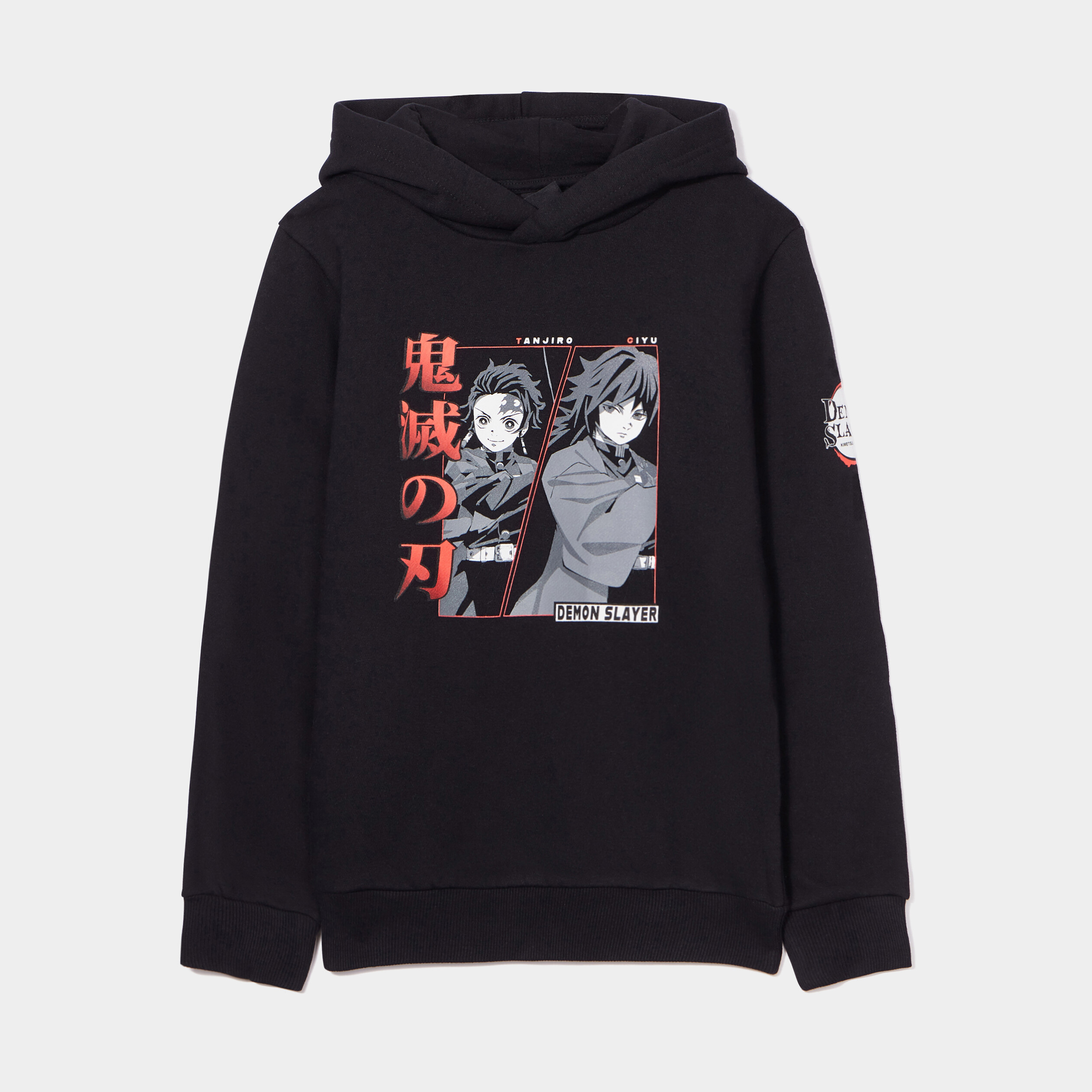 Sweat à capuche hoodie Demon Slayer noir garçon | La Halle