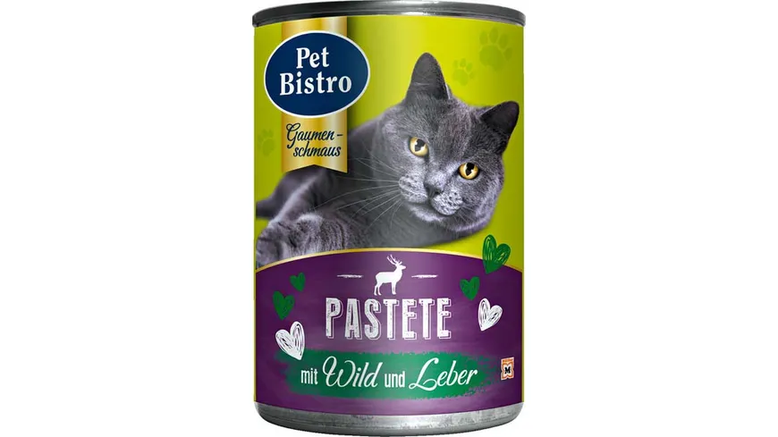 Pet Bistro Katzennassfutter - Pastete mit Wild und Leber 400 g