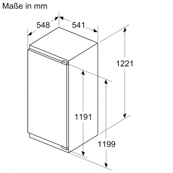BOSCH Einbaukühlschrank Serie 4 KIR41VFE0, 122,1 cm hoch, 54,1 cm breit