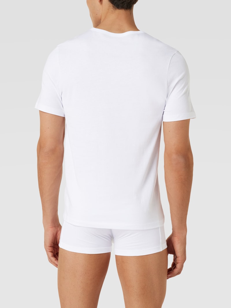 T-Shirt mit V-Ausschnitt im 3er-Pack Modell 'Classic' in weiß