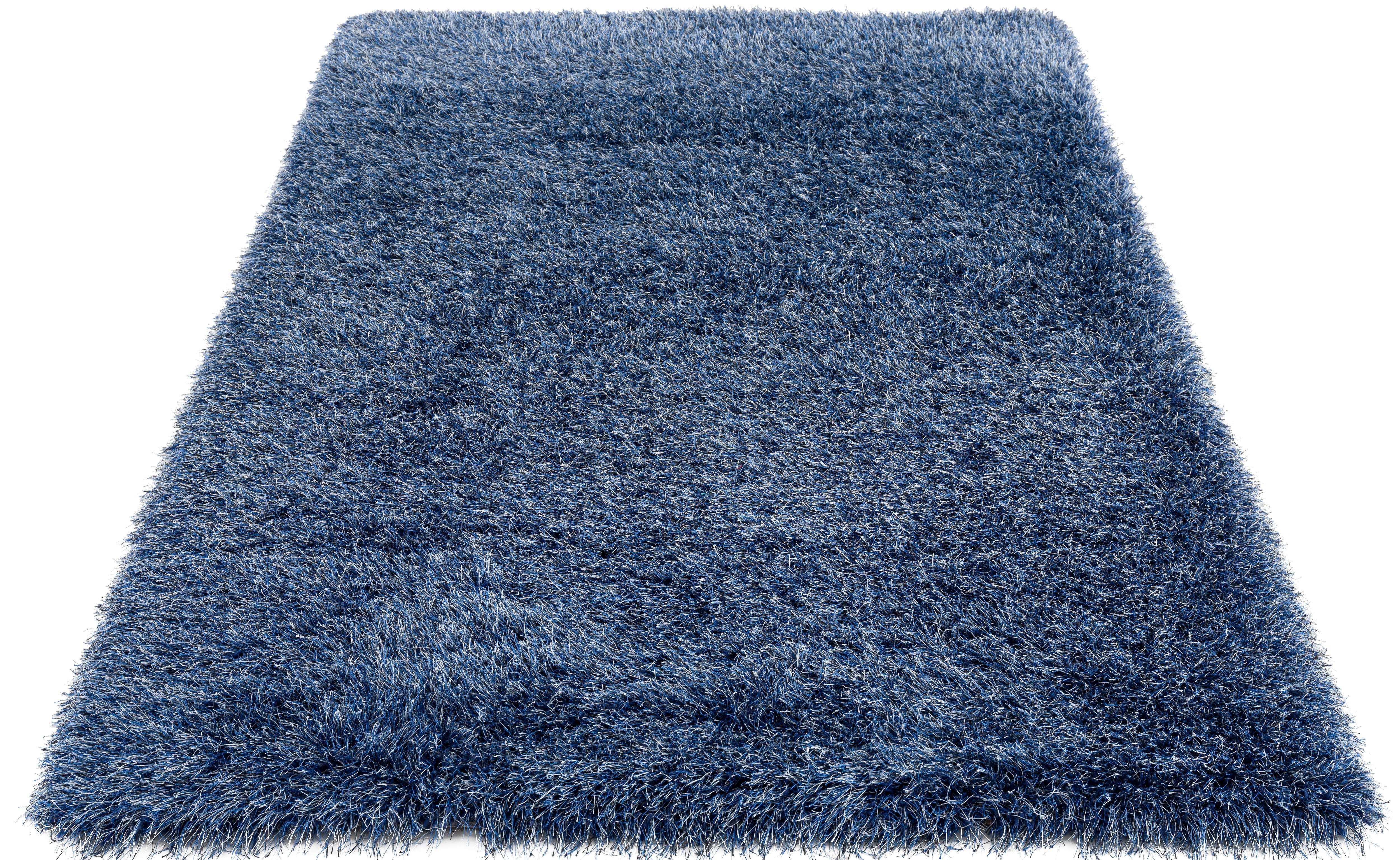 Hochflor-Teppich Amadeo, my home, rechteckig, Höhe: 73 mm, besonders langer Flor, einfarbig