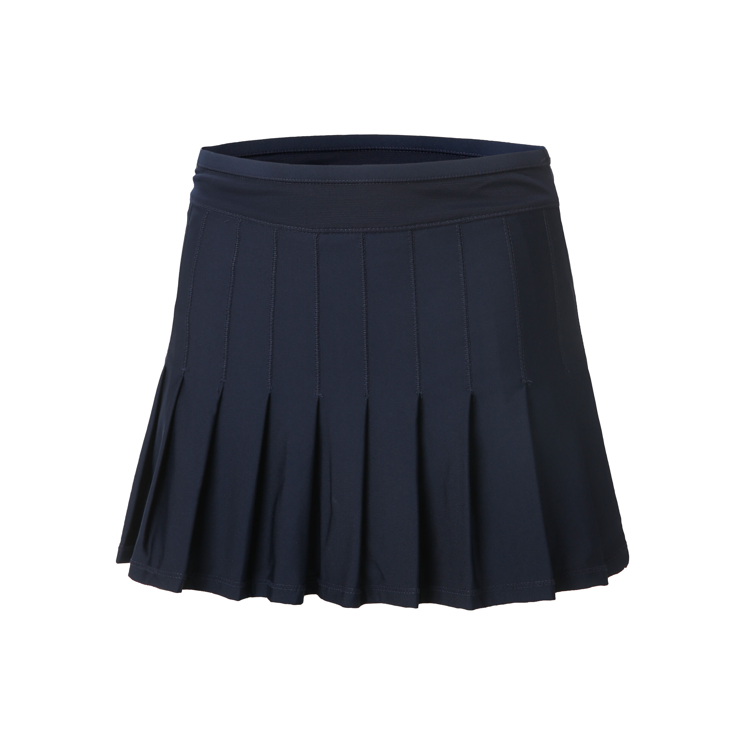 Long Retro Pleated Rock Damen - Dunkelblau, Blau