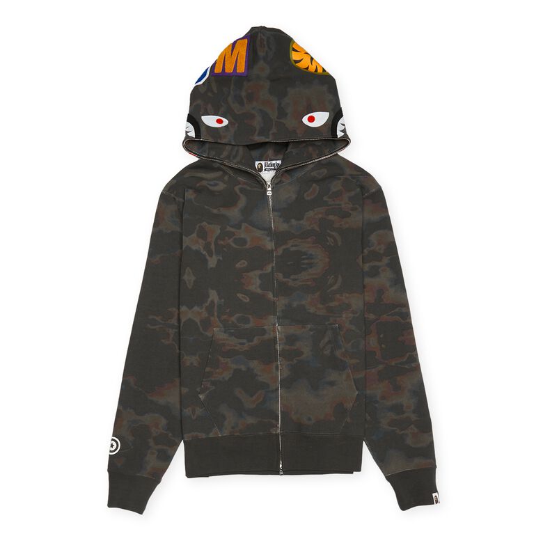 A Bathing Ape Babe Thermography Shark Full Zip Hoodie M Black
