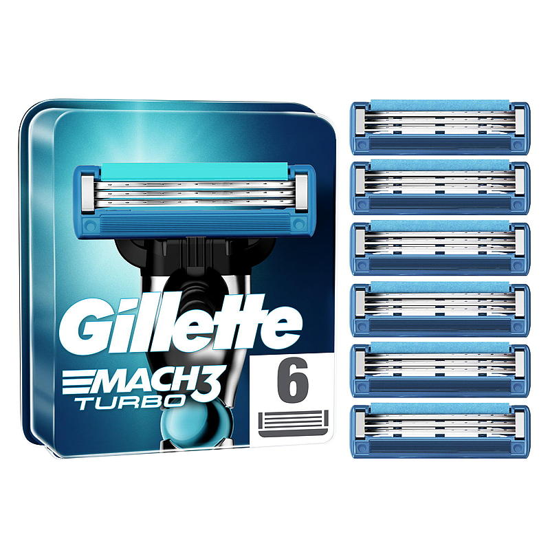 Gillette Gillette blader 6-pk Mach3 Turbo
