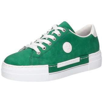 Rieker Plateau Sneaker in grün