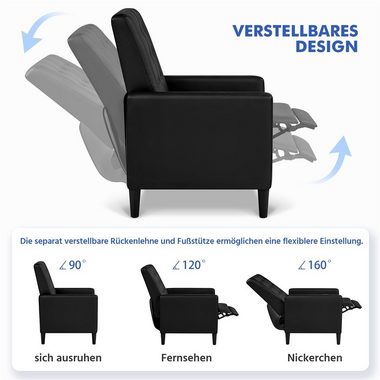 Yaheetech Relaxsessel, Fernsehsessel TV Sessel, Verstellbar Ruhesessel