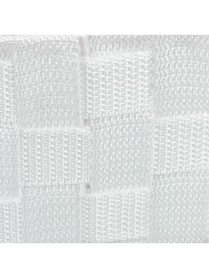 relaxdays Aufbewahrungskorb in Weiß - (B)32x (H)10 x (T)21 cm günstig kaufen onesize