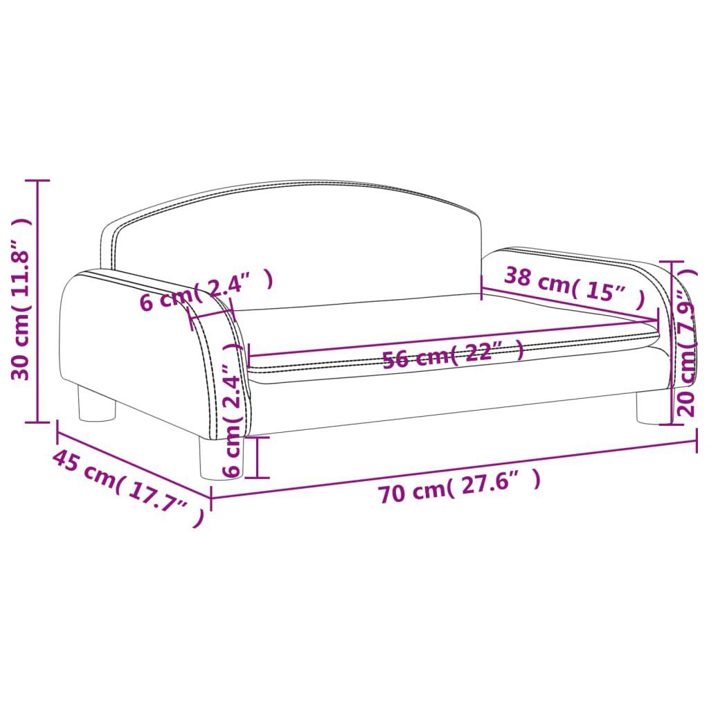 vidaXL Kindersofa Kindersofa Schwarz 70x45x30 cm Kunstleder Kindercouch Kindermöbel Kind