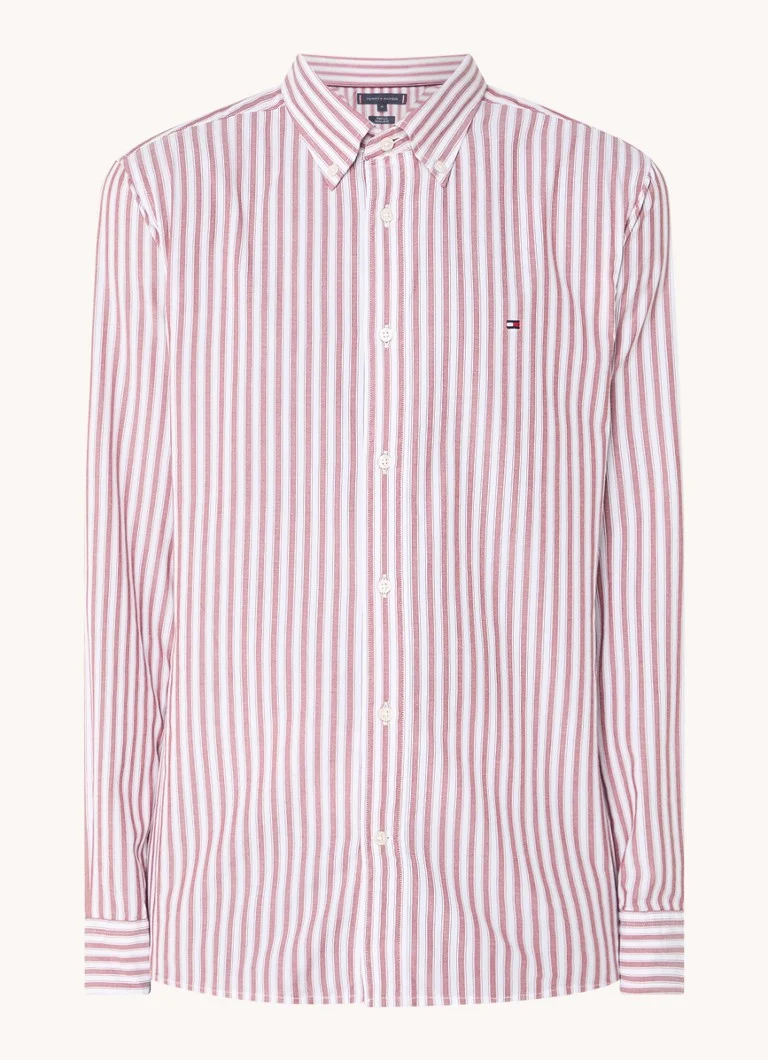 Tommy Hilfiger Natural košulja regularnog kroja s prugastim printom