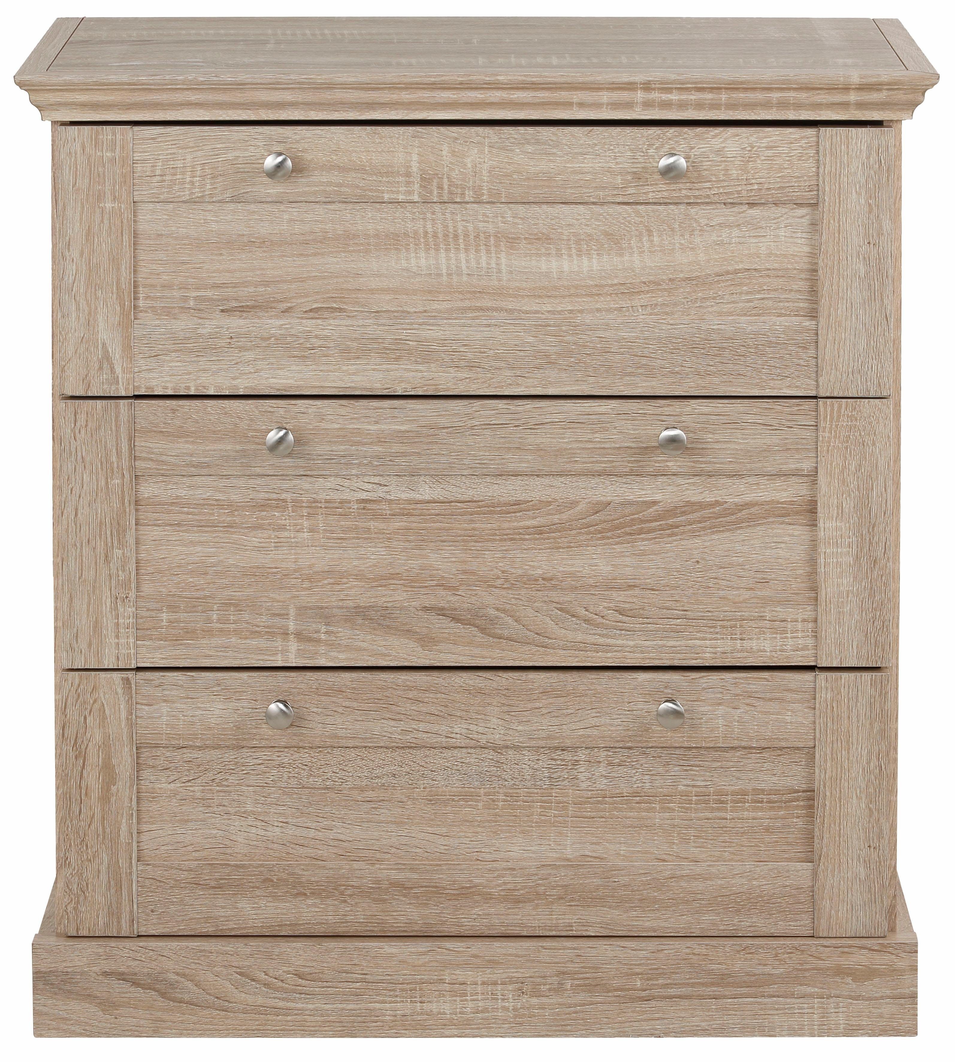 Home affaire Schubkastenkommode Binz, mit schönen Metallgriffen, 3 Schubladen, Breite 75 cm