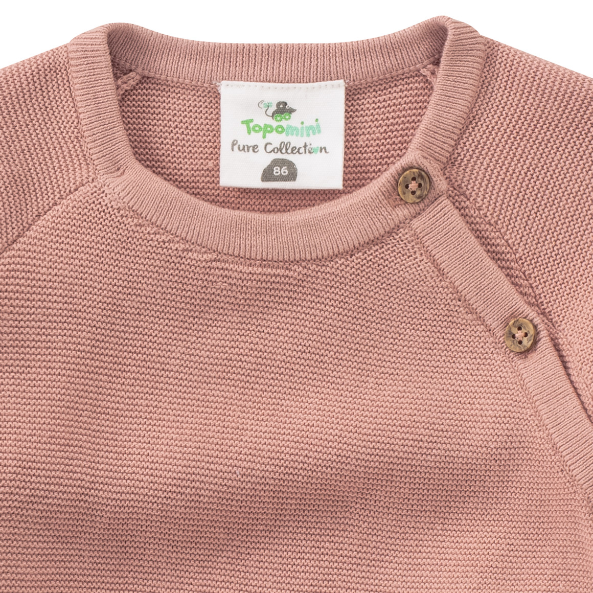 Baby Strickpullover mit Farbteiler