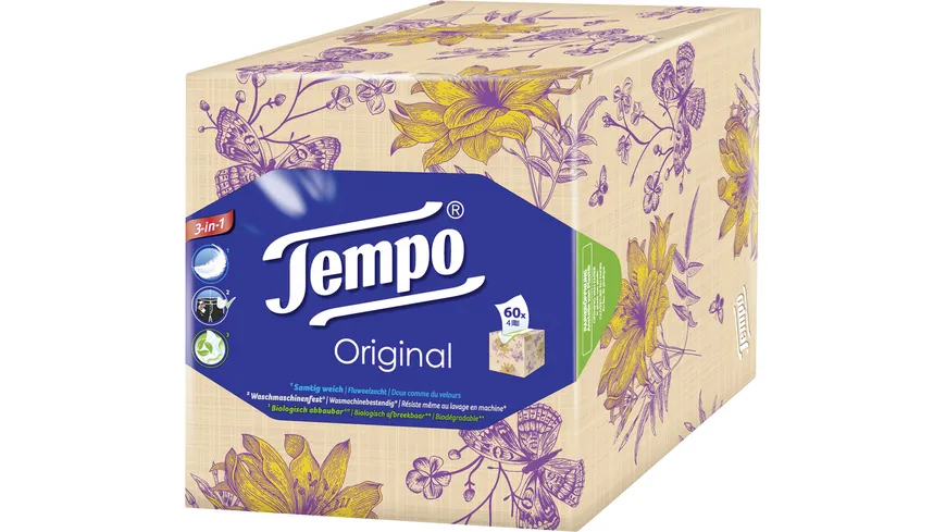 Tempo Taschentücher Original Würfel-Box