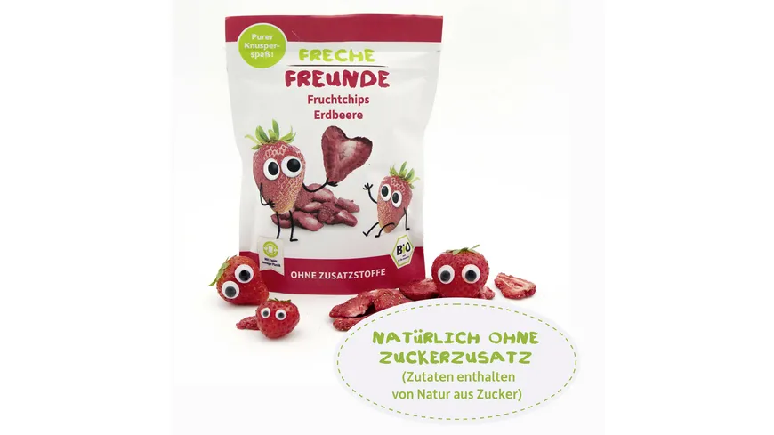 Freche Freunde Bio Fruchtchips 100% Erdbeere 12 g
