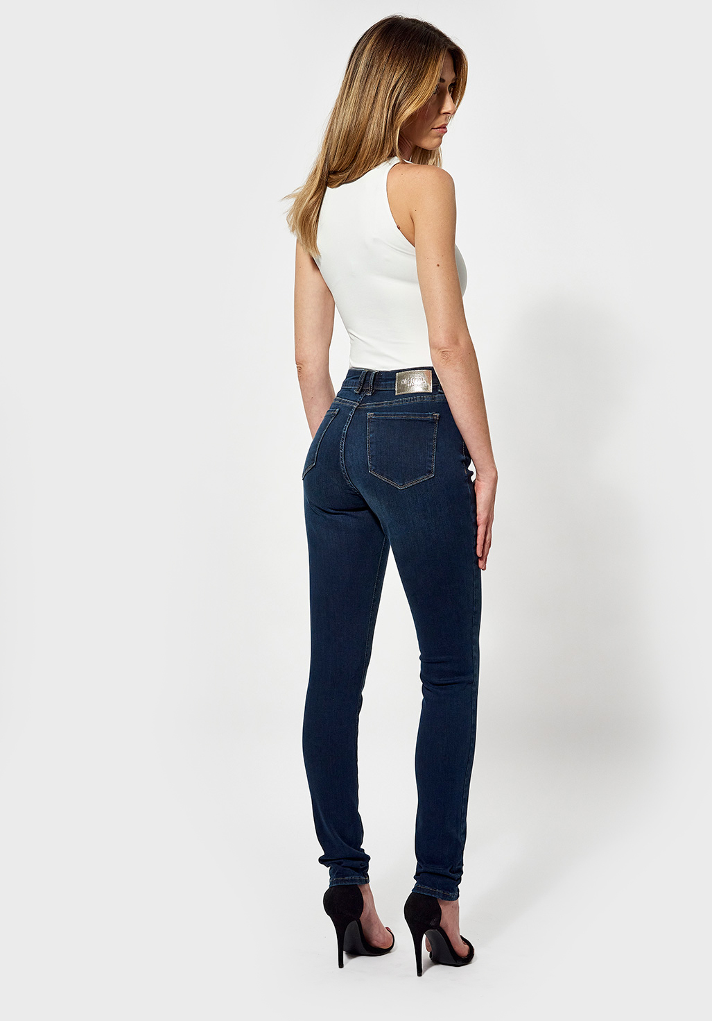 JENAA  Jean skinny Femme bleu légèrement délavé