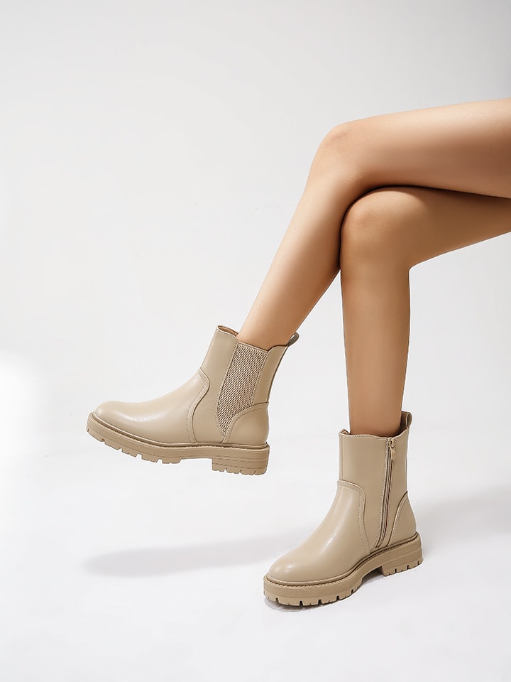 C'M Chelsea-Boots in Beige günstig kaufen