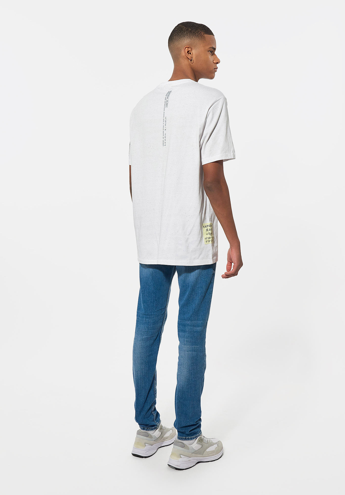 MURDO  T-shirt blanc tête de mort Homme en 100% coton