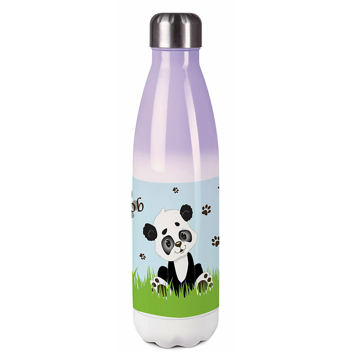 Edelstahl Kinder Thermoflasche / Trinkflasche bunt Panda Bär Spülmaschinenfest, Auslaufsicher, Bruchfest, Doppelwandig, Für Heißgetränke geeignet, Mit Deckel, Isoliert