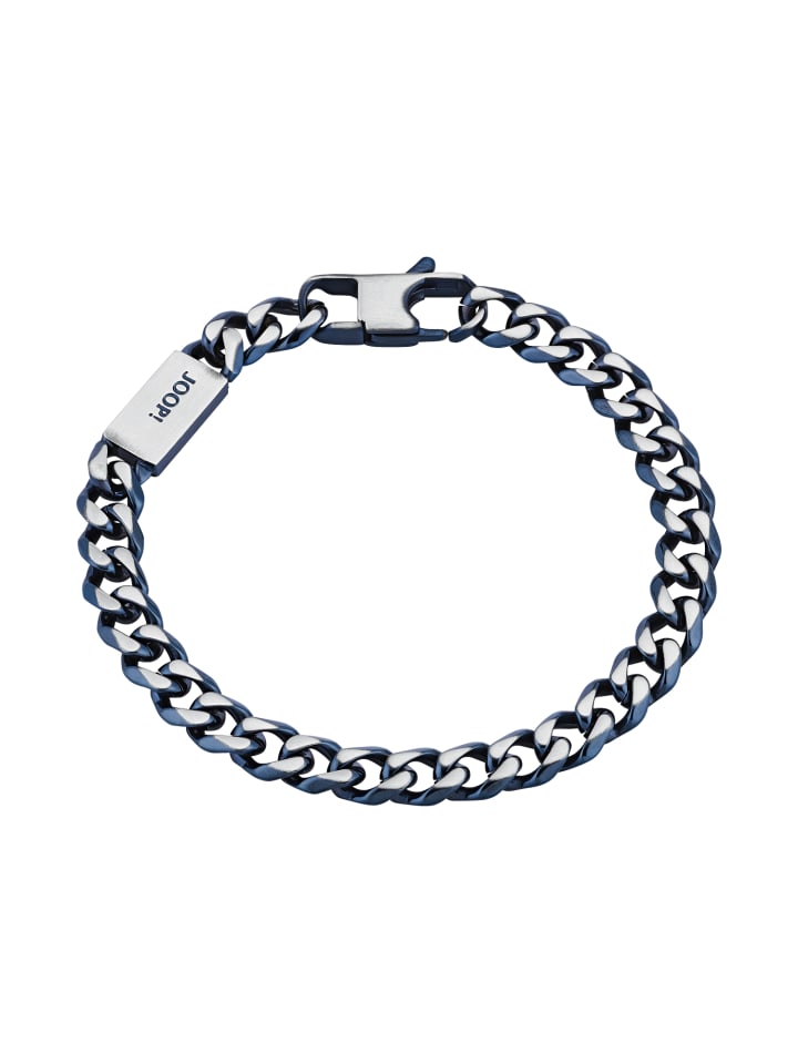 JOOP! Armband Edelstahl, IP Blau in Bicolor günstig kaufen 21 cm