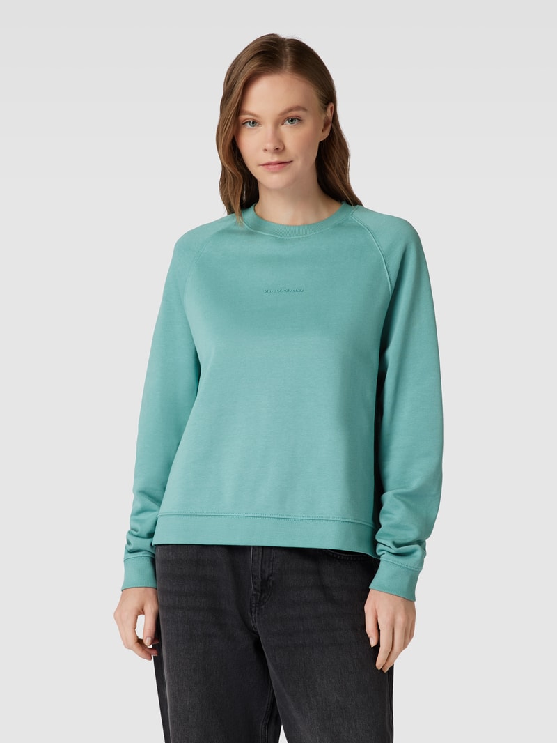 Sweatshirt mit Label-Print in mint