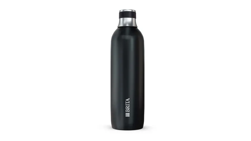BRITA sodaTRIO Edelstahlflasche groß schwarz 0,9l