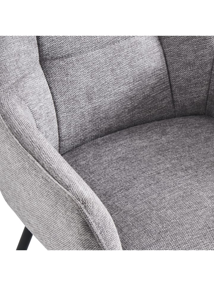 B&D Home 2er-Set: Esszimmerstuhl BREIGHT in Grau - (B)56 x (H)83 x (T)59 cm günstig kaufen onesize