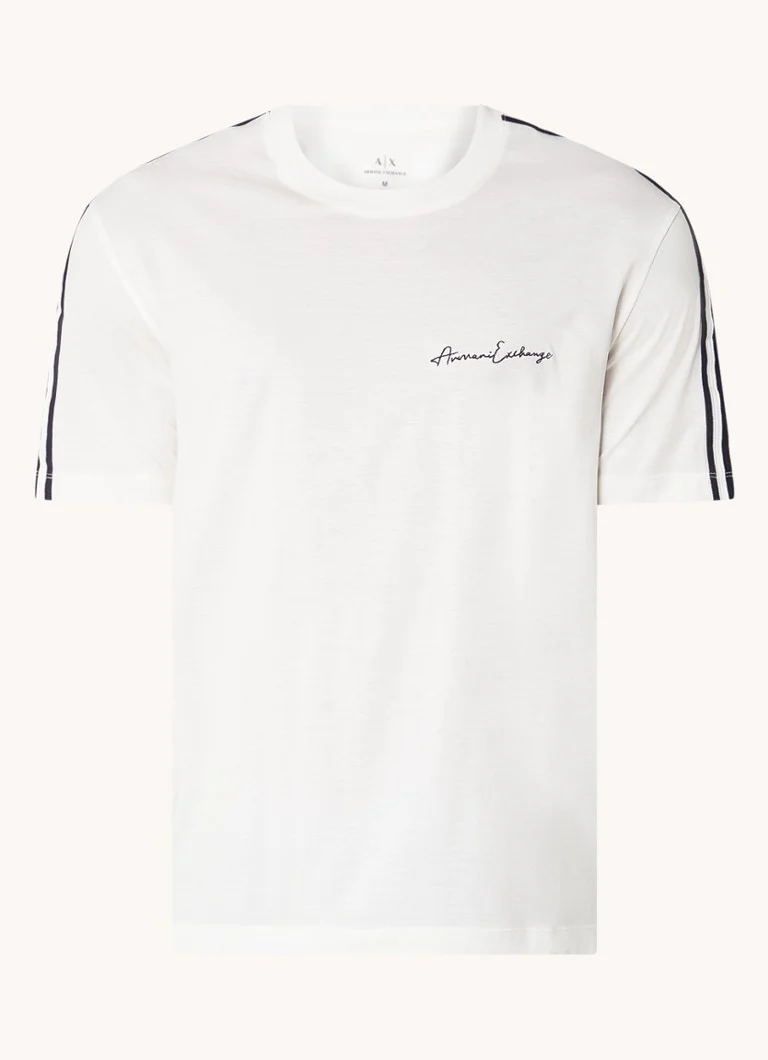 Tricou Armani Exchange cu logo brodat