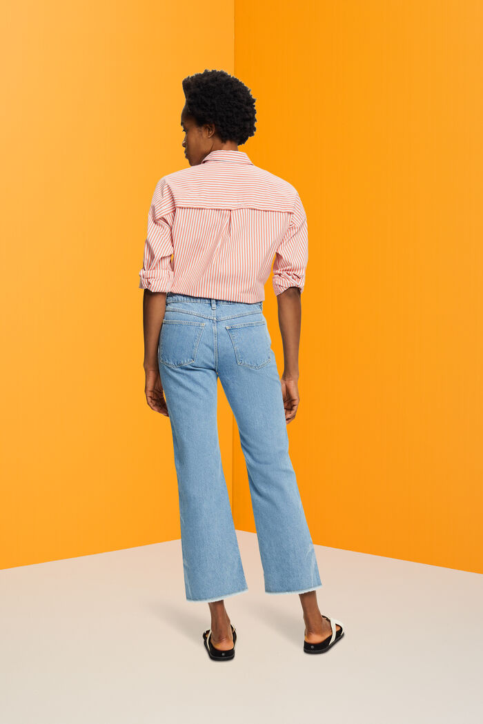 Gemusterte verkürzte Jeans, 100 % Baumwolle