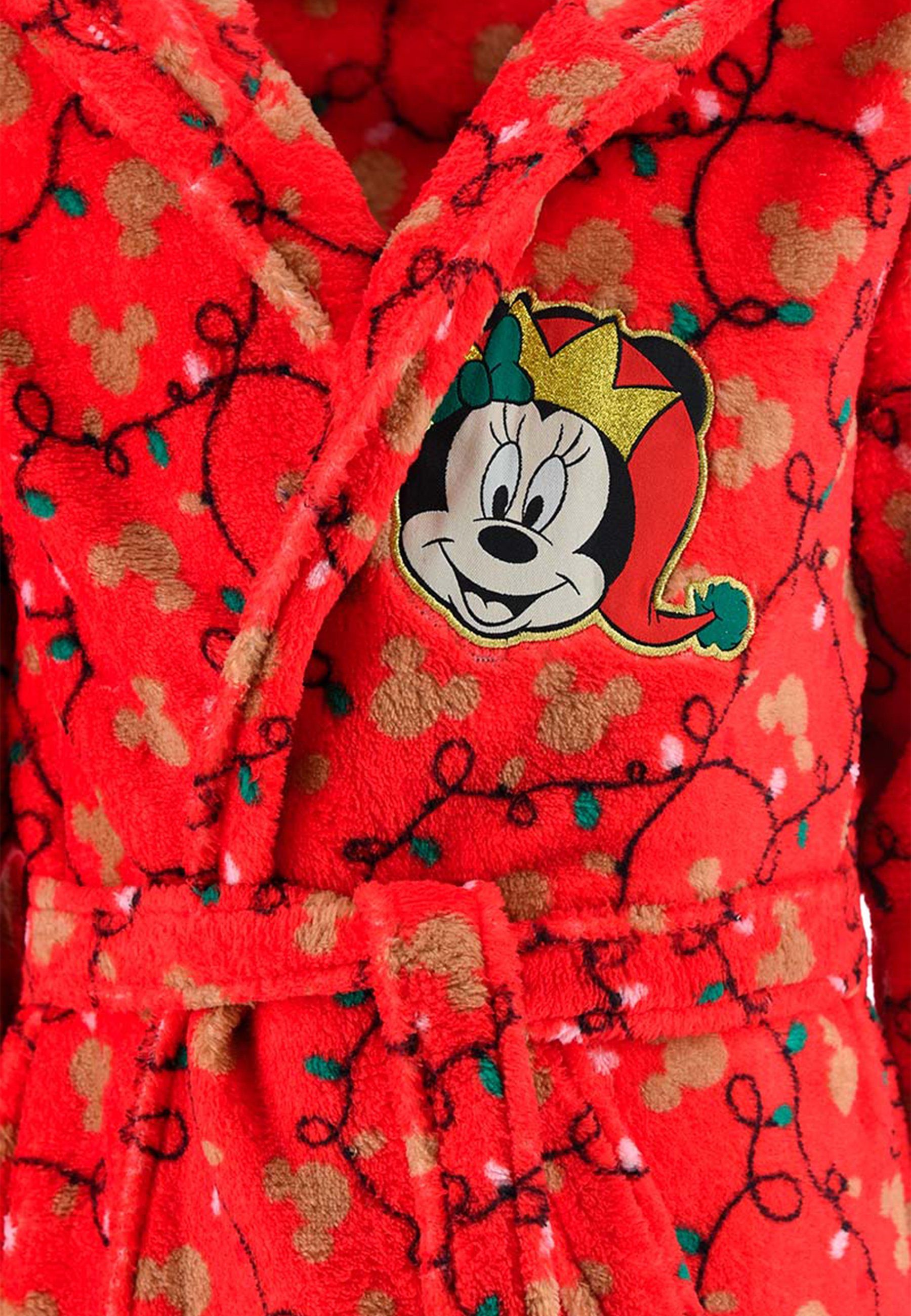 Minnie Mouse Kinderbademantel Kinder Mädchen Bademantel Morgenmantel
