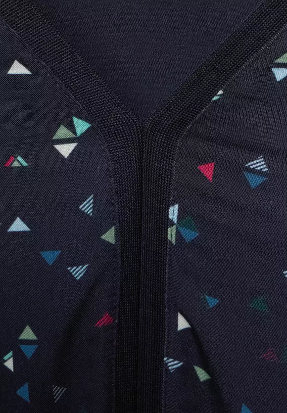 CECIL Printbluse im Materialmix