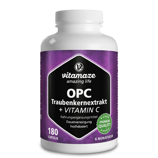 OPC TRAUBENKERNEXTRAKT hochdosiert Vitamin C Kaps.  180 St  Kapseln