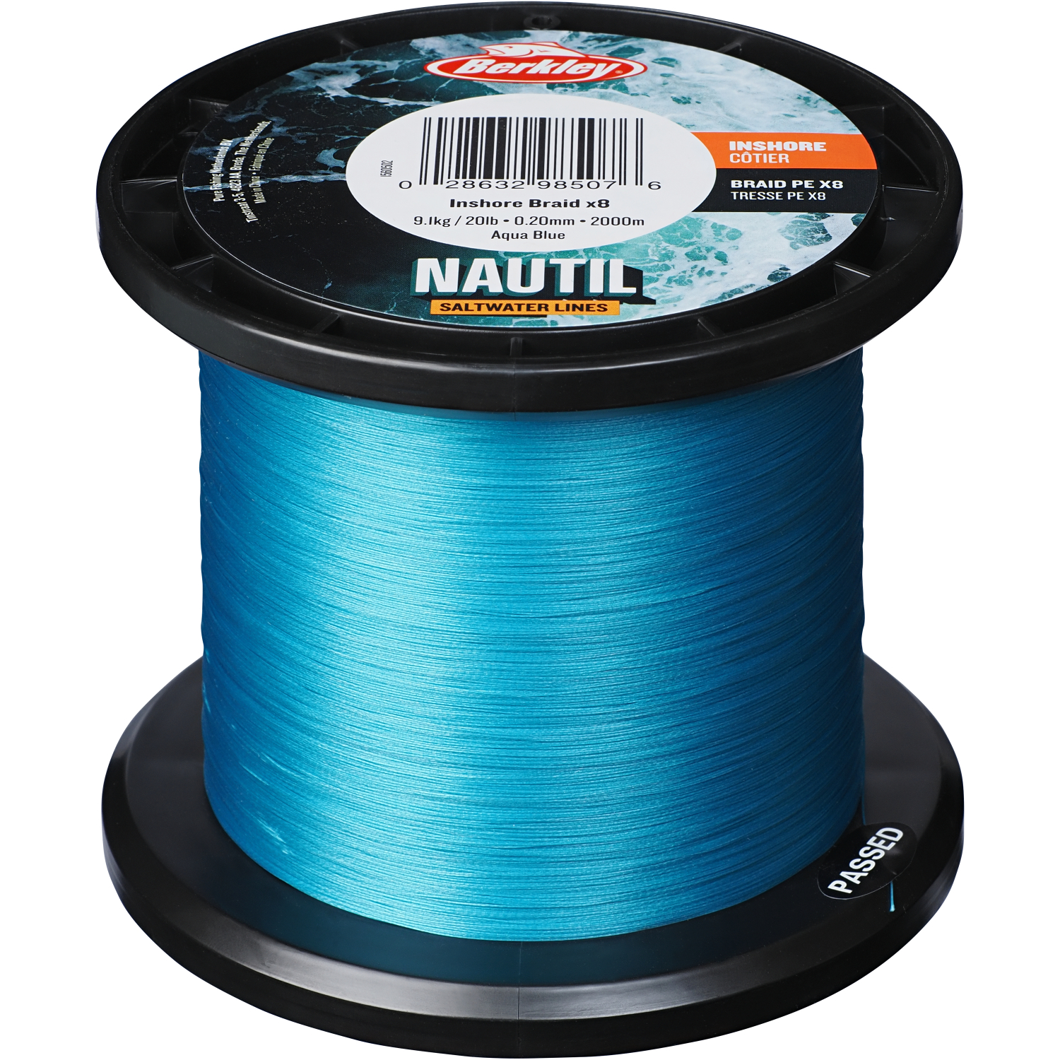 Berkley Angelschnur Nautil Inshore Braid (aqua-blue, 150 m)