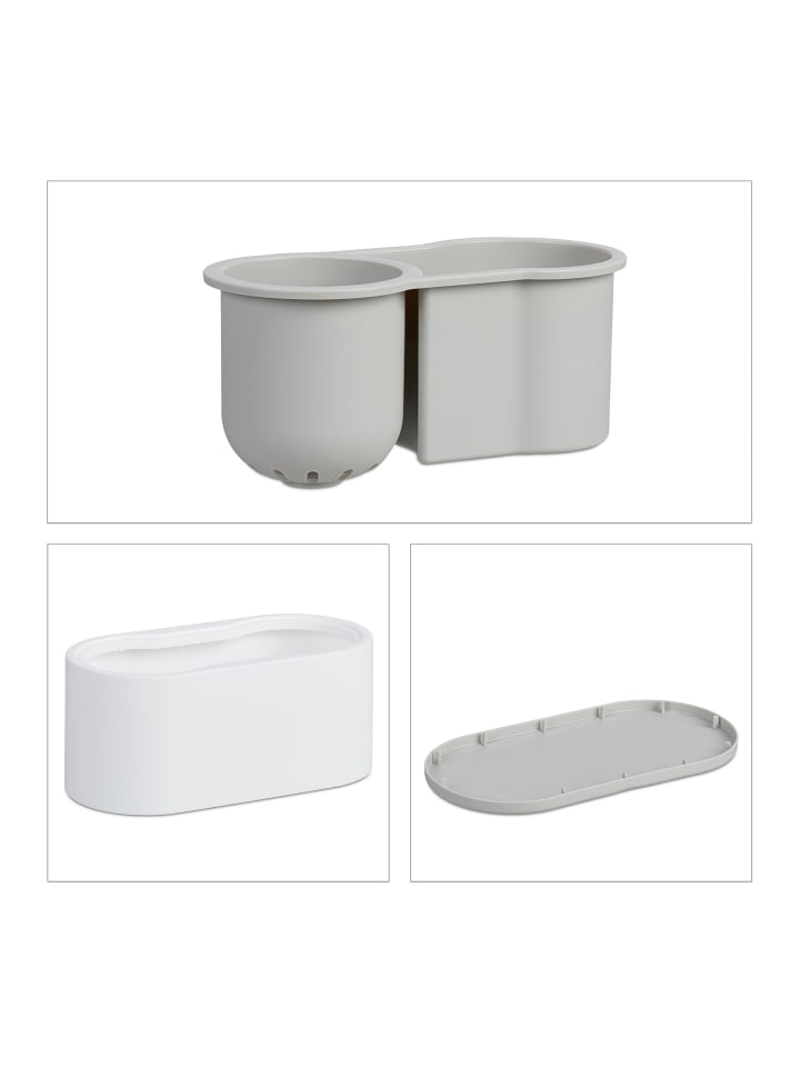 relaxdays Toilettenbürste in Weiß/ Grau günstig kaufen onesize