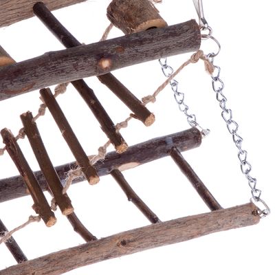 Hängebrücke aus Naturholz