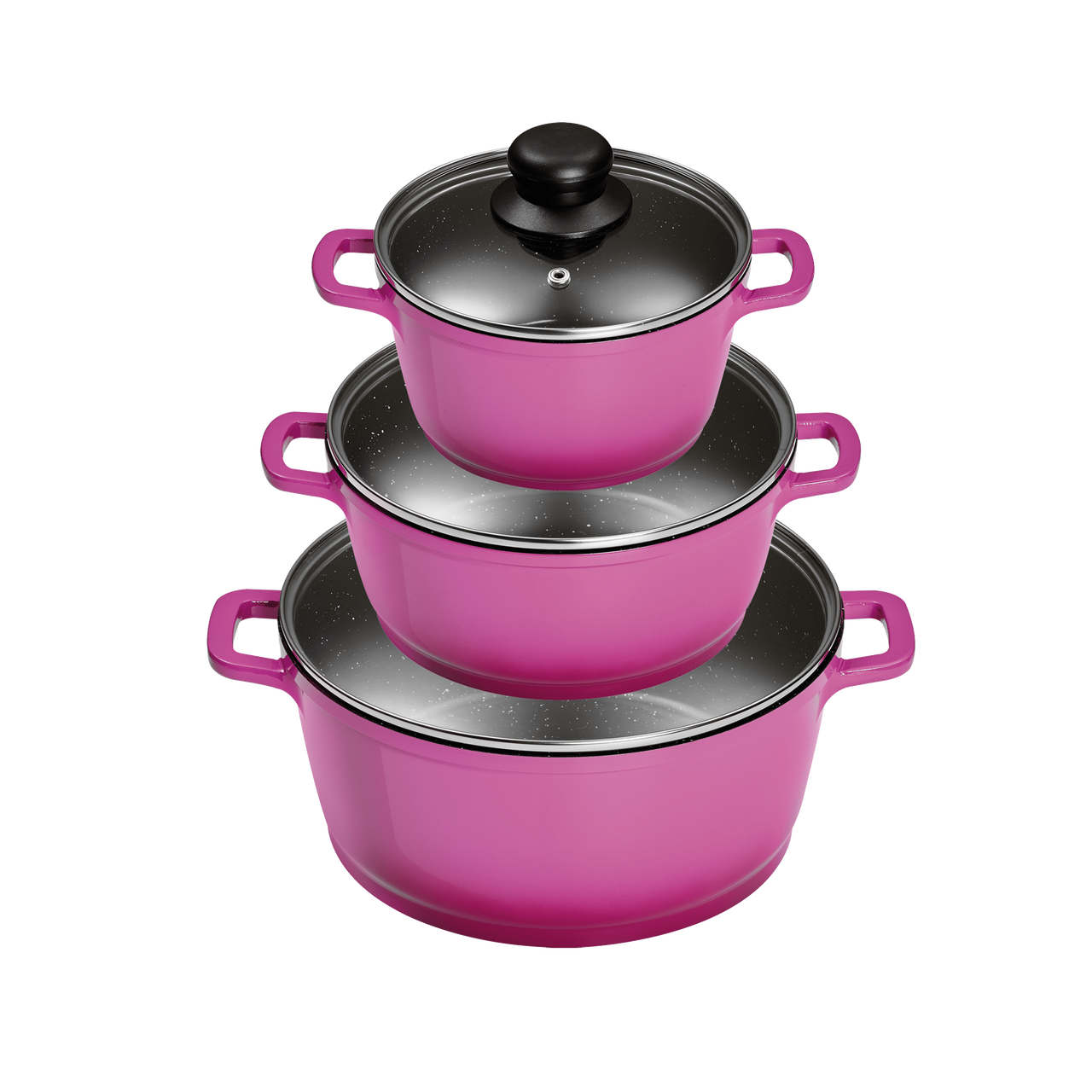 KING Aluguss Kochtopfset 3/6-teilig BERRY