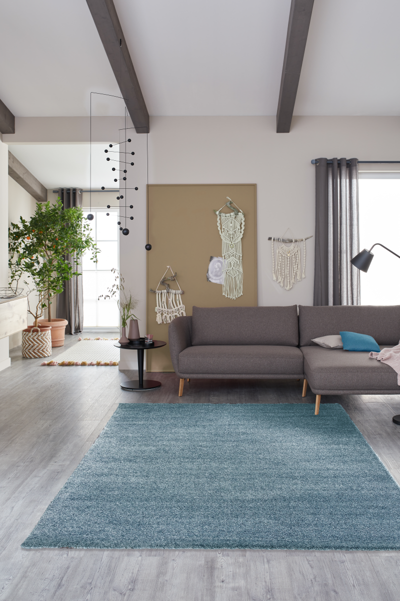 Schöner Wohnen Webteppich Pure türkis 80x150