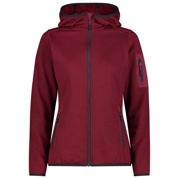 CMP - Women's Jacket Fix Hood Jacquard Knitted 3H19826 - Fleecejacke