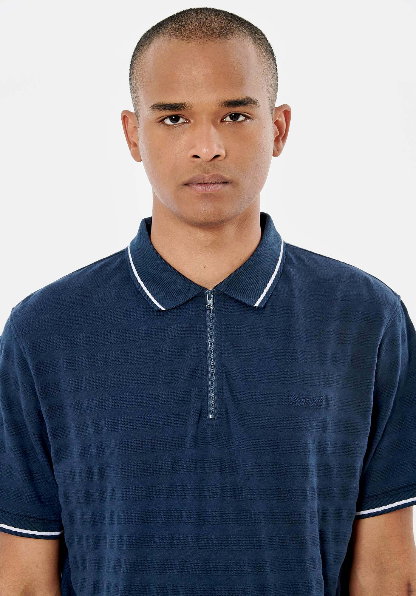 TURN   Polo bleu marine homme 100% coton