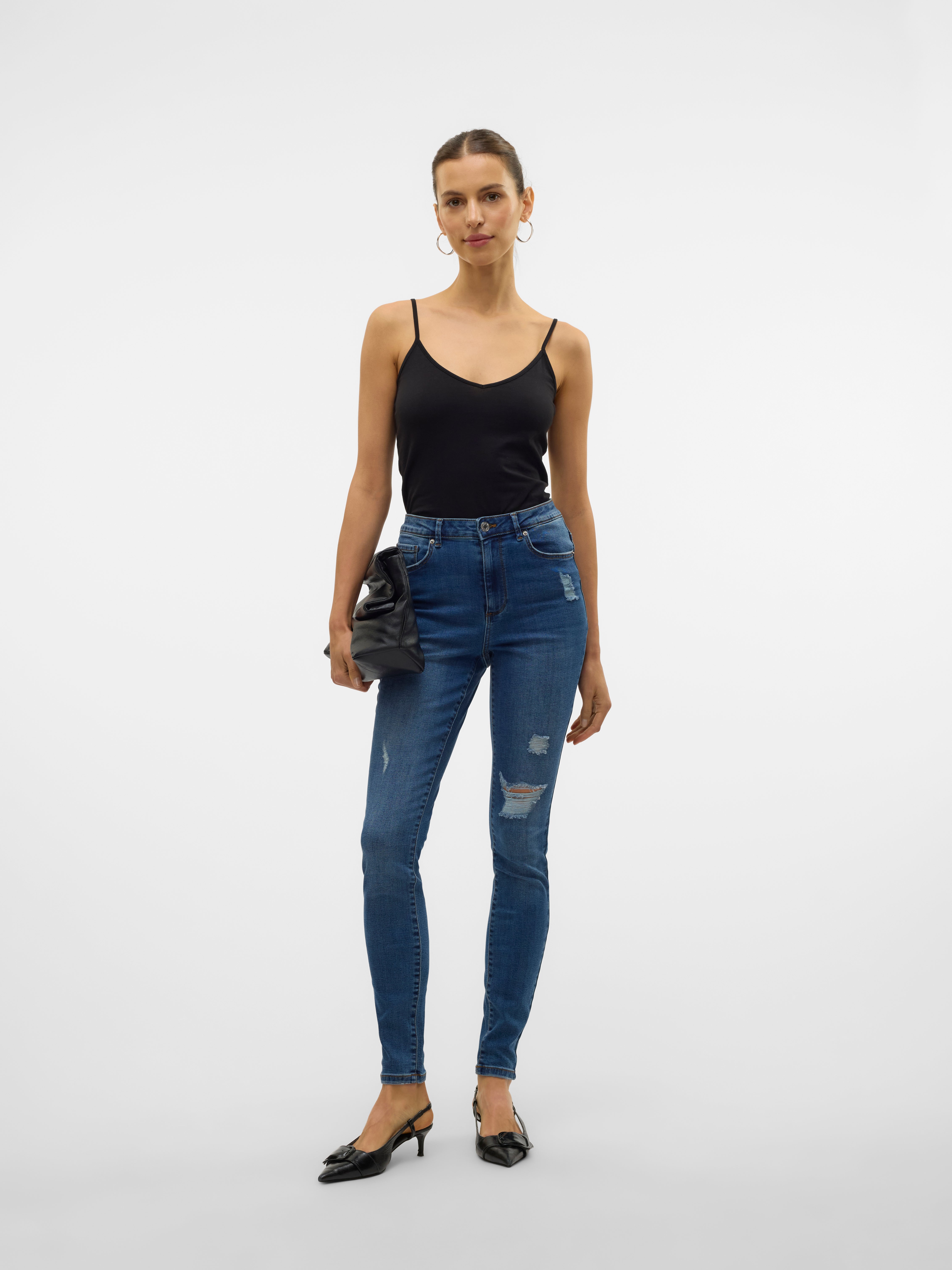 VMSOPHIA Hohe Taille Skinny Fit Jeans