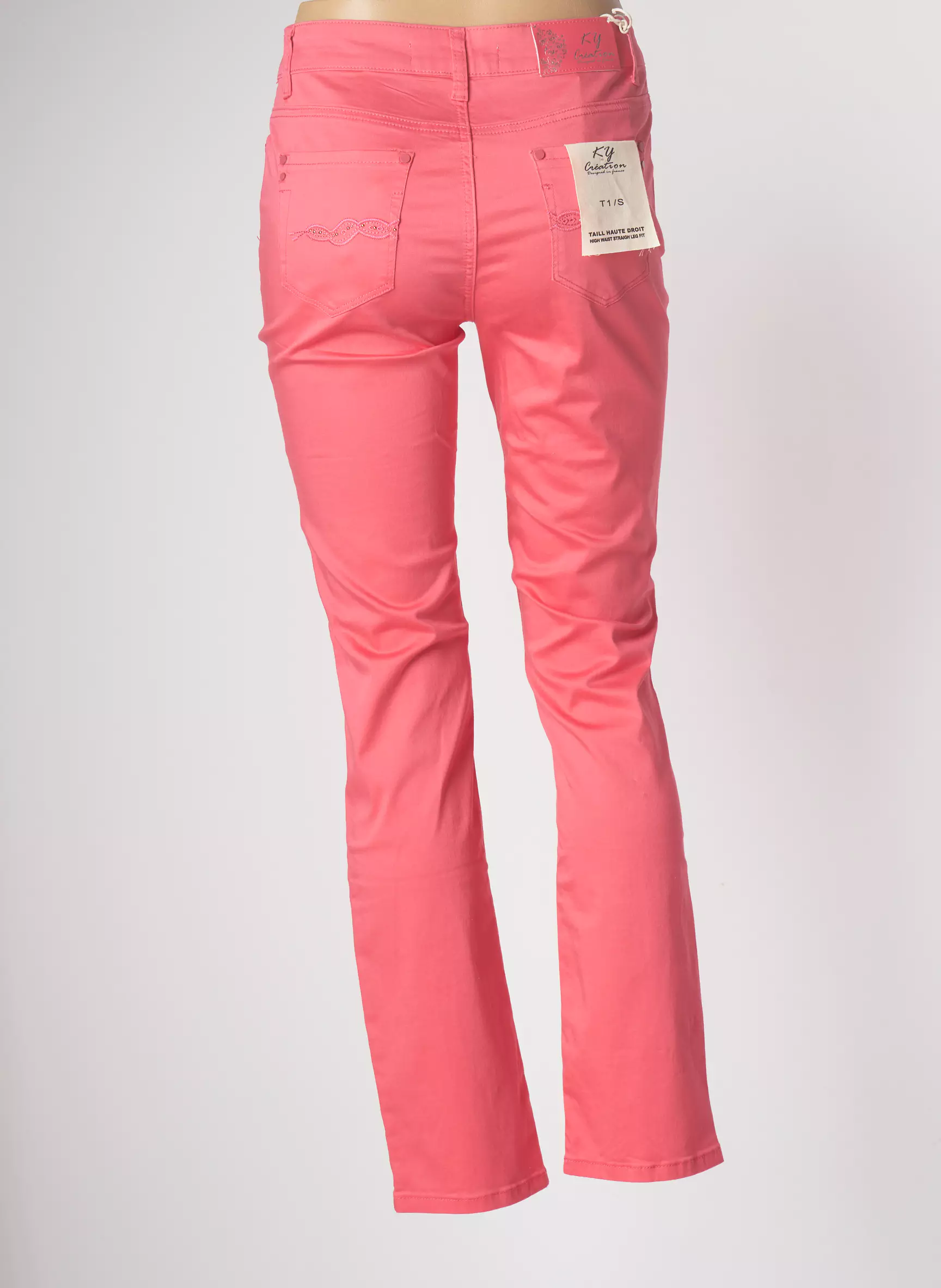 Ky Creation Pantalons Slim Femme couleur rouge