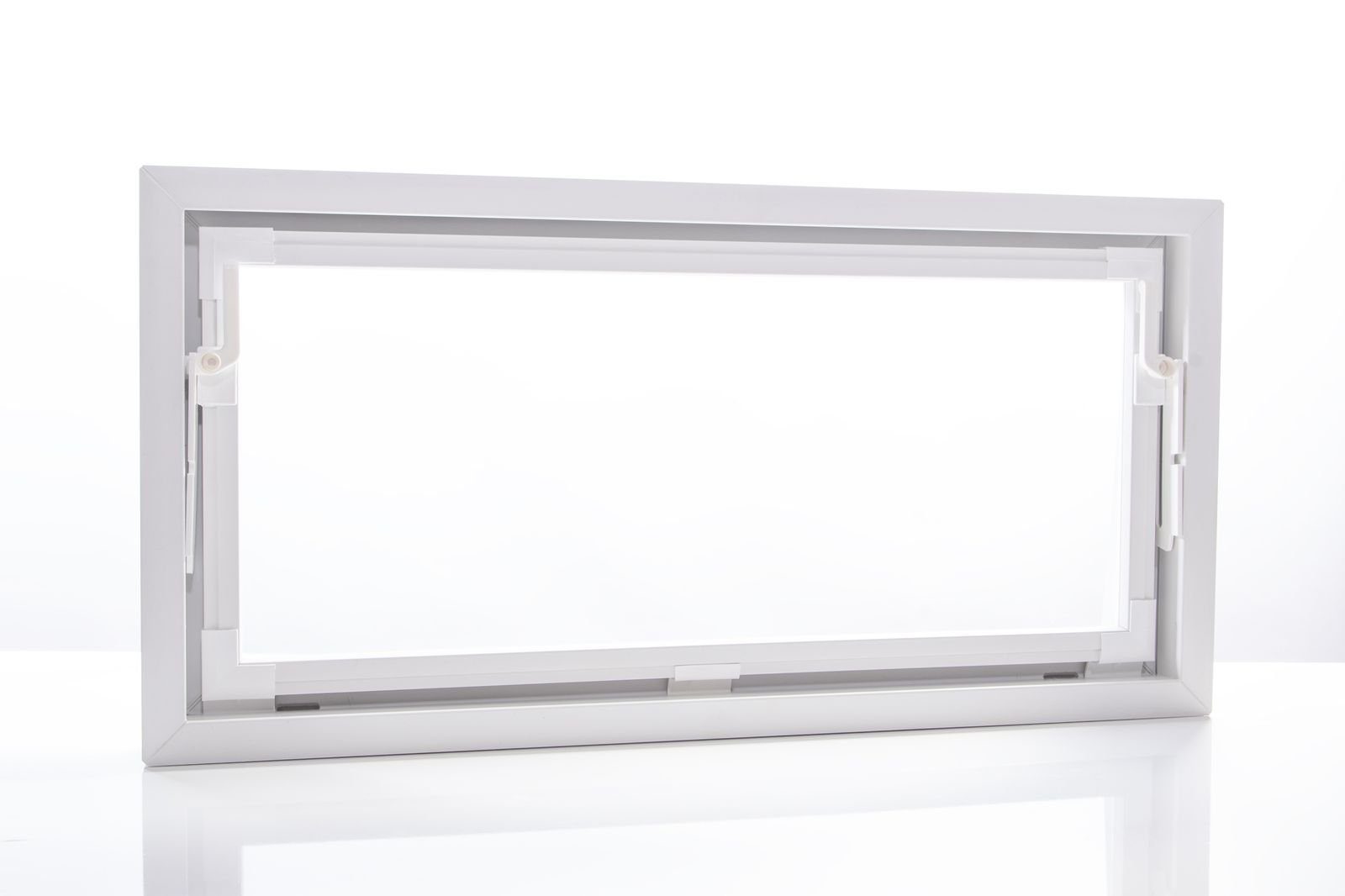 ACO Severin Ahlmann GmbH & Co. KG Kellerfenster ACO 80cm Nebenraumfenster Kippflügel Einfachglas Fenster weiß Kippfenster Keller, wärmeisolierende Kunststoff-Hohlkammerprofile
