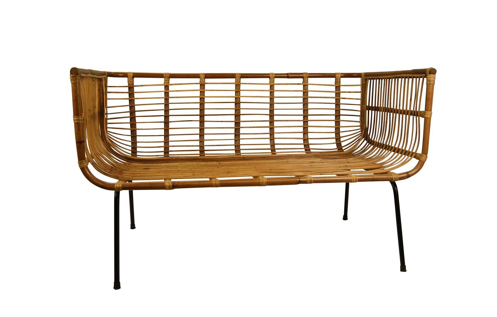 animal-design Rattanstuhl, Rattansofa BALI Korbsofa bequem und stylisch Retro Wohnzimmer Balkon Terrasse, inkl. Kissen