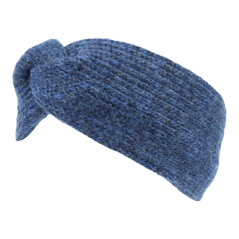 Pannebånd Mohair-look, jeansblå