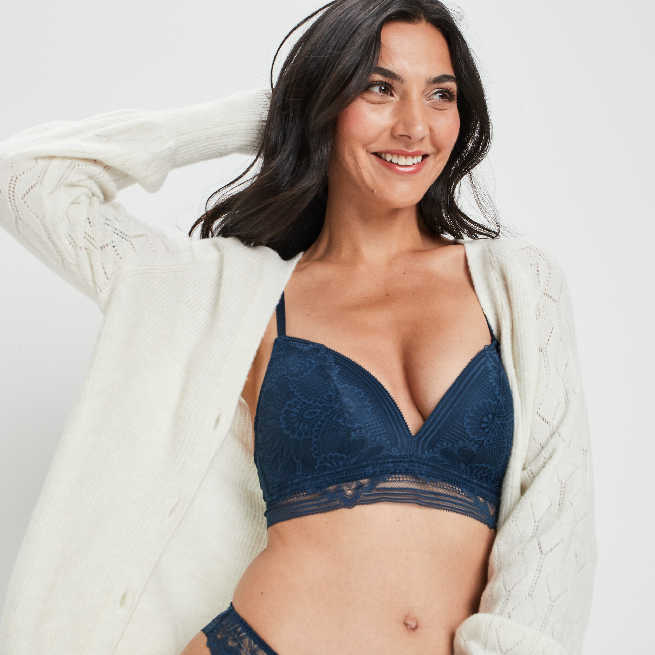 Soutien-gorge triangle bleu pétrole femme | La Halle